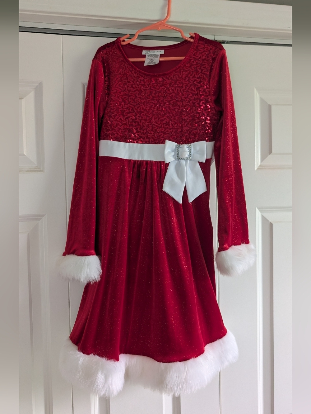 Bonnie Jean Red Velvet Christmas Dress